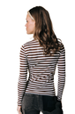 COLOURFUL REBEL - T-SHIRT LONGUES MANCHES "JUNA" MARINIÈRE MARRON