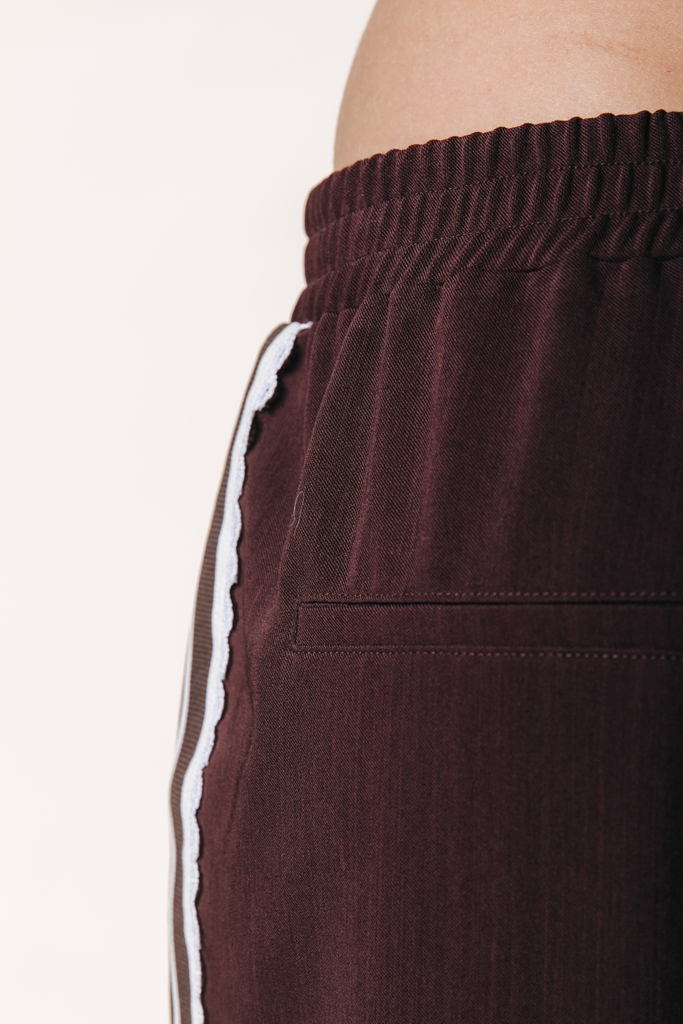 COLOURFUL REBEL - PANTALON "TIBBY" BORDEAUX