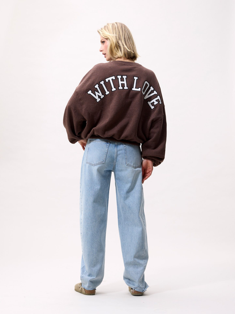 CATWALK JUNKIE - SWEAT GRAPHIQUE OVERSIZED MARRON