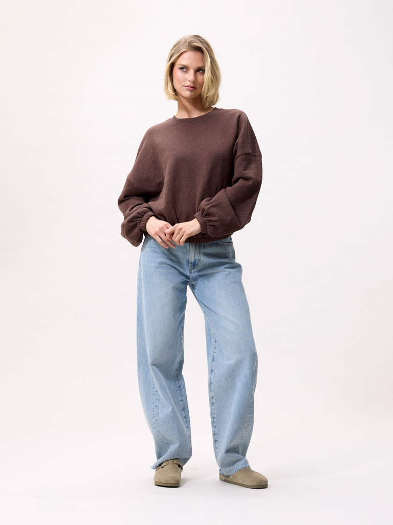 CATWALK JUNKIE - SWEAT GRAPHIQUE OVERSIZED MARRON