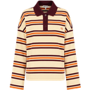 HARPER AND YVE - SWEAT "POLLIE" LIGNÉ BEIGE ET ORANGE