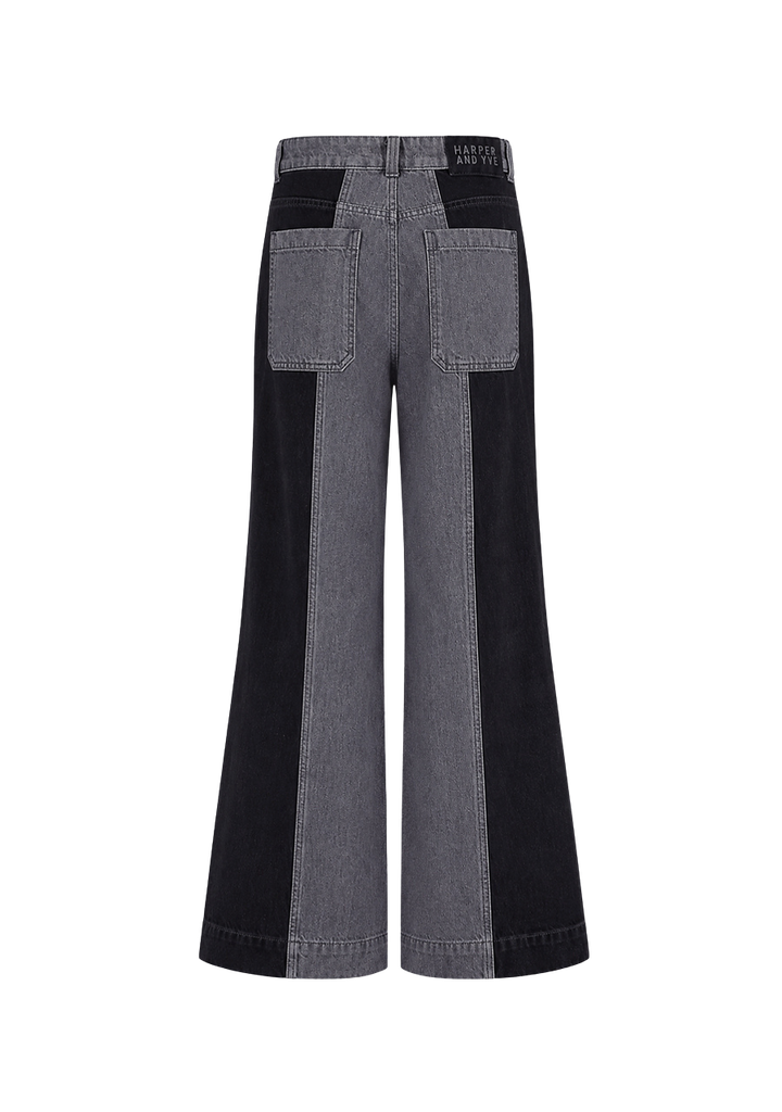 HARPER AND YVE - JEANS "MADELYNN" BI-COULEUR GRIS