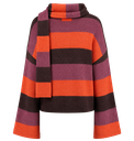 HARPER AND YVE - CARDIGAN "INDY" BORDEAUX ET ORANGE