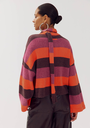 HARPER AND YVE - CARDIGAN "INDY" BORDEAUX ET ORANGE