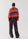 HARPER AND YVE - CARDIGAN "INDY" BORDEAUX ET ORANGE