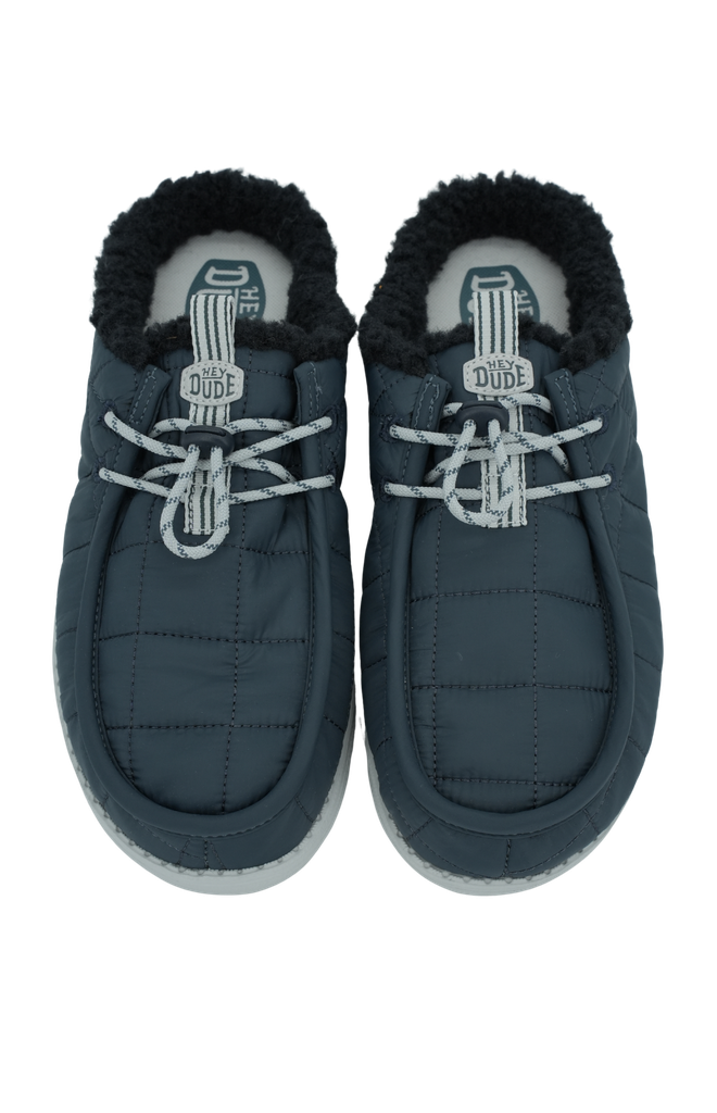 HEY DUDE - PANTOUFLES FOURRÉES "WALLY" BLEUES MARINES