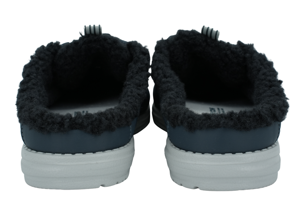 HEY DUDE - PANTOUFLES FOURRÉES "WALLY" BLEUES MARINES