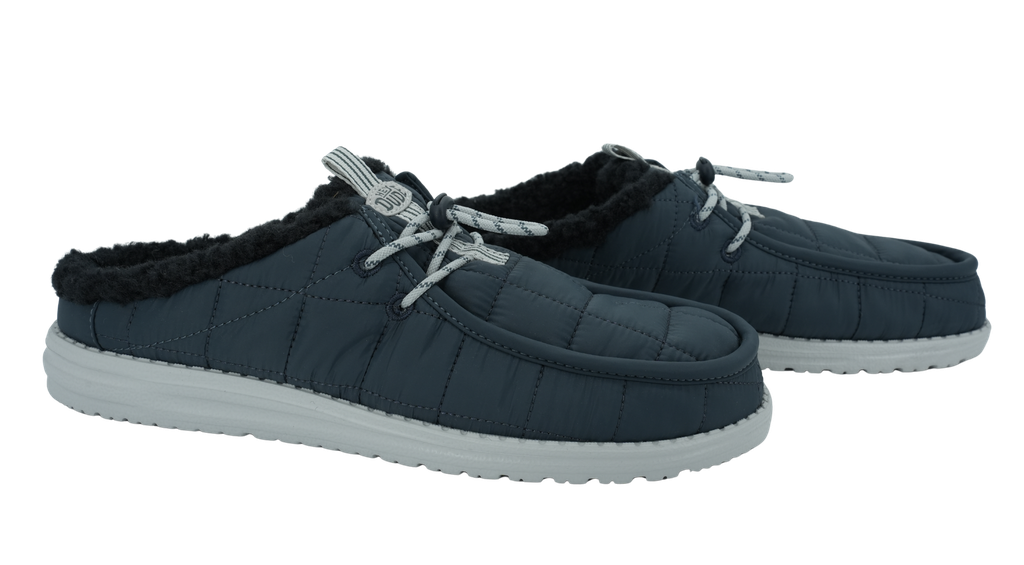 HEY DUDE - PANTOUFLES FOURRÉES "WALLY" BLEUES MARINES