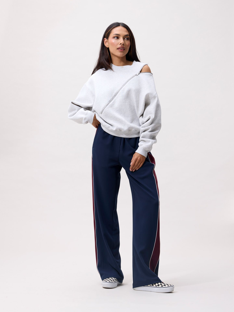 CATWALK JUNKIE - SWEAT GRIS AVEC TIRETTE