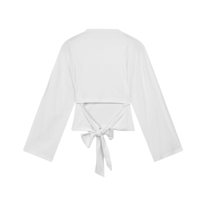 REFINED DEPARTMENT - T-SHIRT MANCHES LONGHES BLANC DOS NU