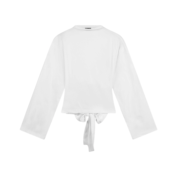 REFINED DEPARTMENT - T-SHIRT MANCHES LONGHES BLANC DOS NU