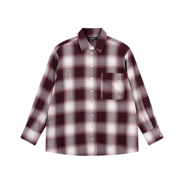 REFINED DEPARTMENT - CHEMISE À CARREAUX "LOLAY" BORDEAUX