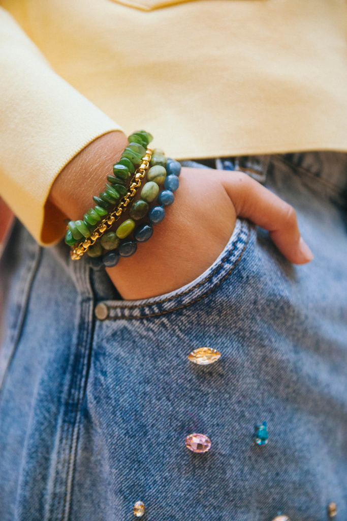 BONNIE STUDIOS - BRACELET "BOBBY" VERT