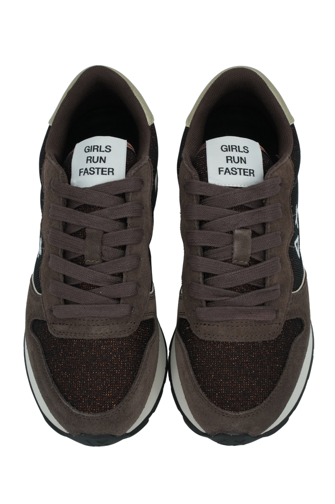 SUN68 - BASKETS "ALLY GLITTER" MARRONS