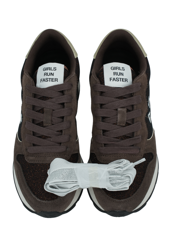 SUN68 - BASKETS "ALLY GLITTER" MARRONS
