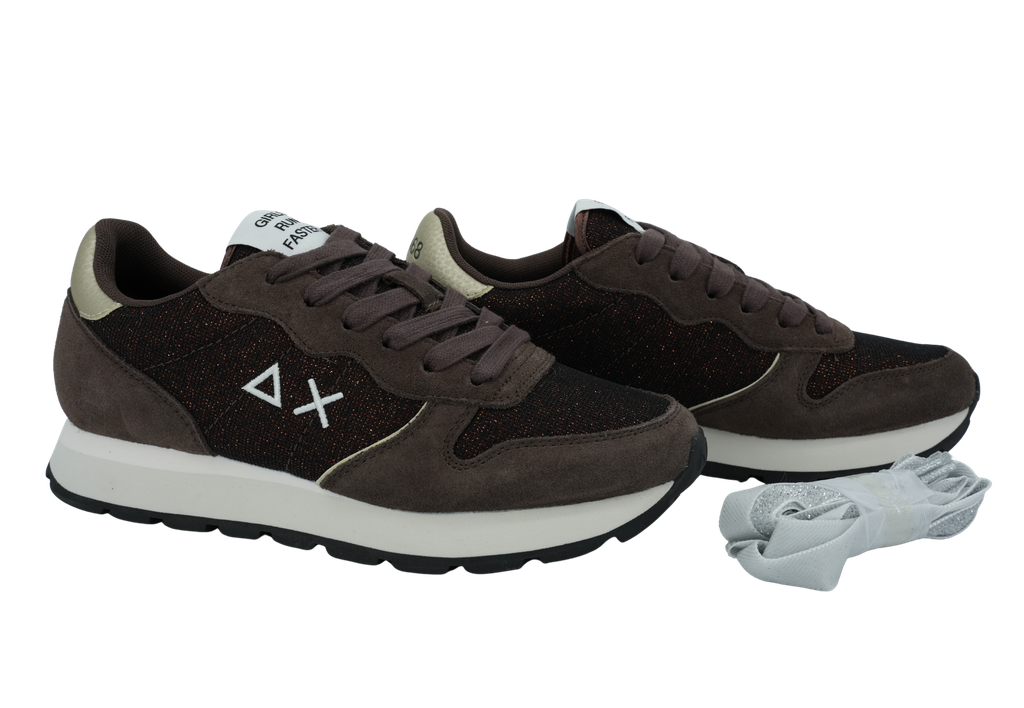 SUN68 - BASKETS "ALLY GLITTER" MARRONS