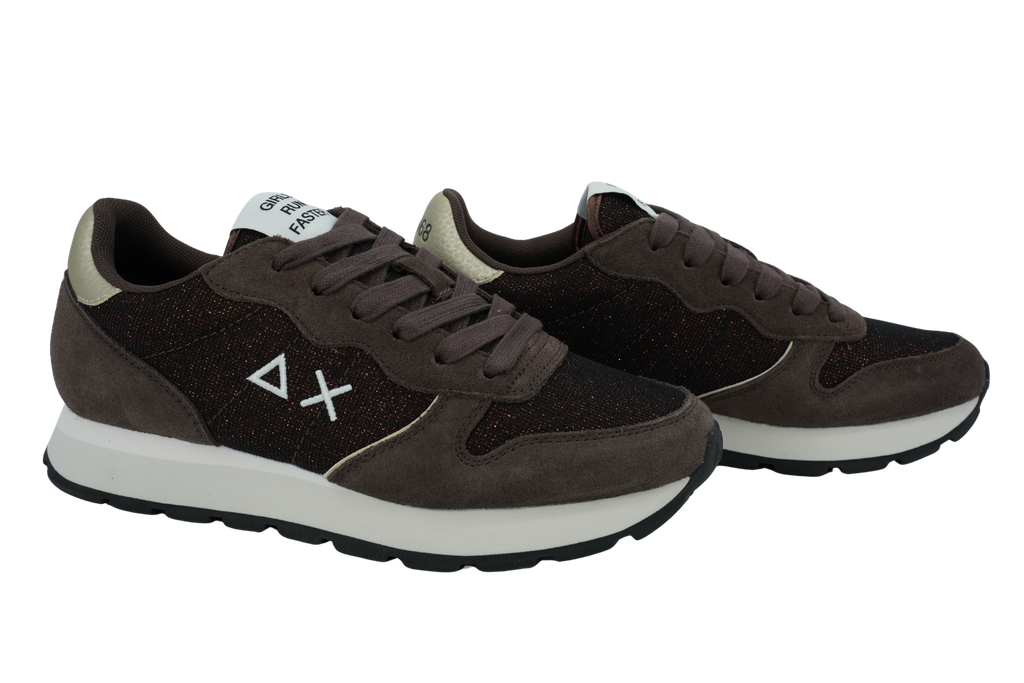 SUN68 - BASKETS "ALLY GLITTER" MARRONS