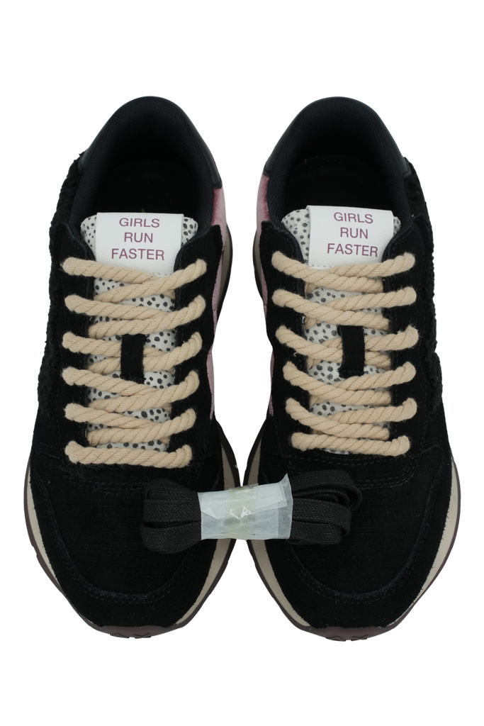 SUN68 - BASKETS "ALLY WINTER" NOIRES ET ROSES