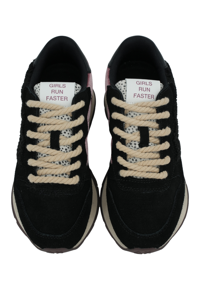 SUN68 - BASKETS "ALLY WINTER" NOIRES ET ROSES