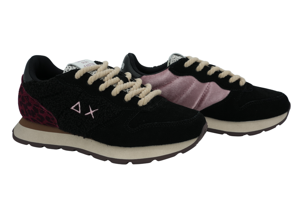 SUN68 - BASKETS "ALLY WINTER" NOIRES ET ROSES