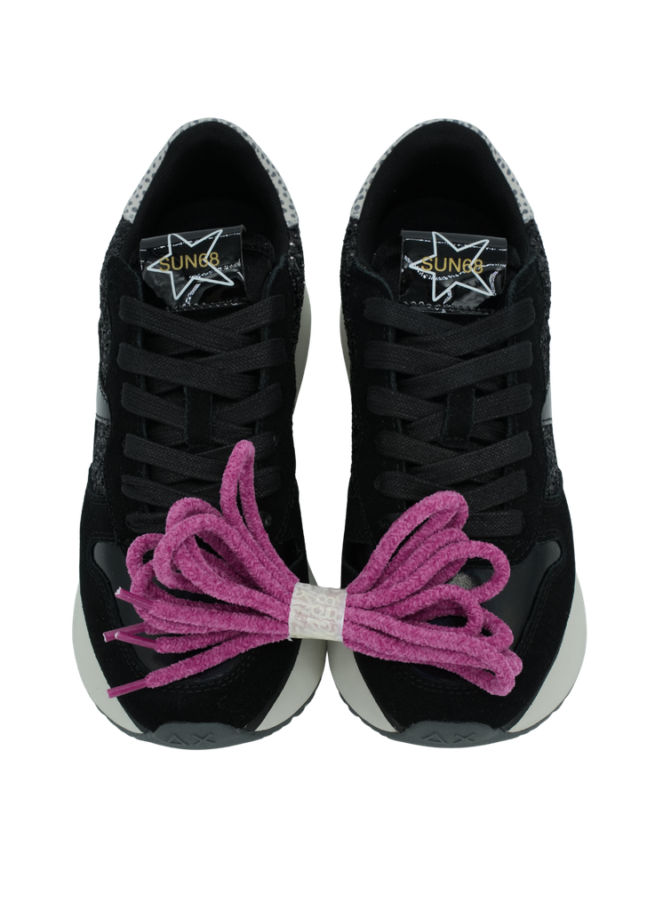 SUN68 - BASKETS "BIG STARGIRL GLITTER" NOIRES