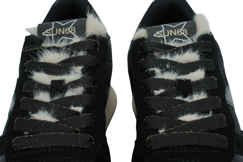 SUN68 - BASKETS "STARGIRL ANIMALIER" NOIRES ET BEIGES