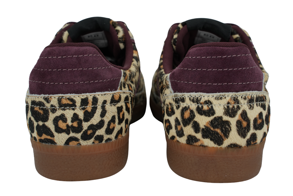 BOAX - BASKETS "TRACE" LÉOPARDS ET BORDEAUX