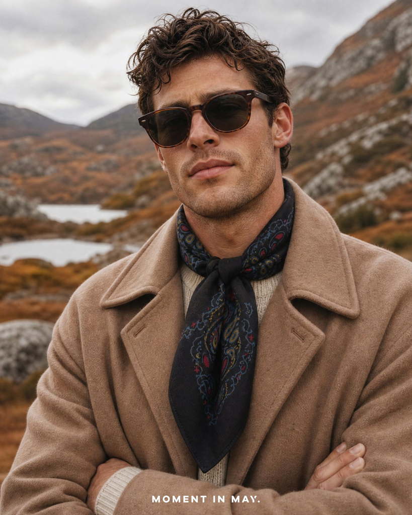 MOMENT IN MAY - FOULARD "BRUNA" NOIR