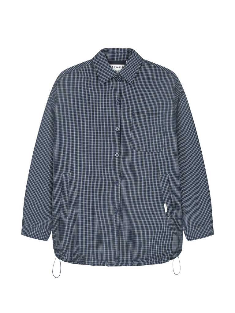 CATWALK JUNKIE - VESTE À CARREAUX MATELASSÉE LÉGÈRE BLEUE MARINE