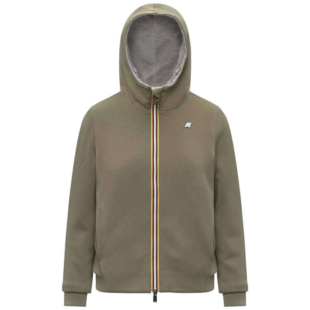 K-WAY - VESTE "DEVA LIGHT SPACER FUR DOUBLE" KAKI