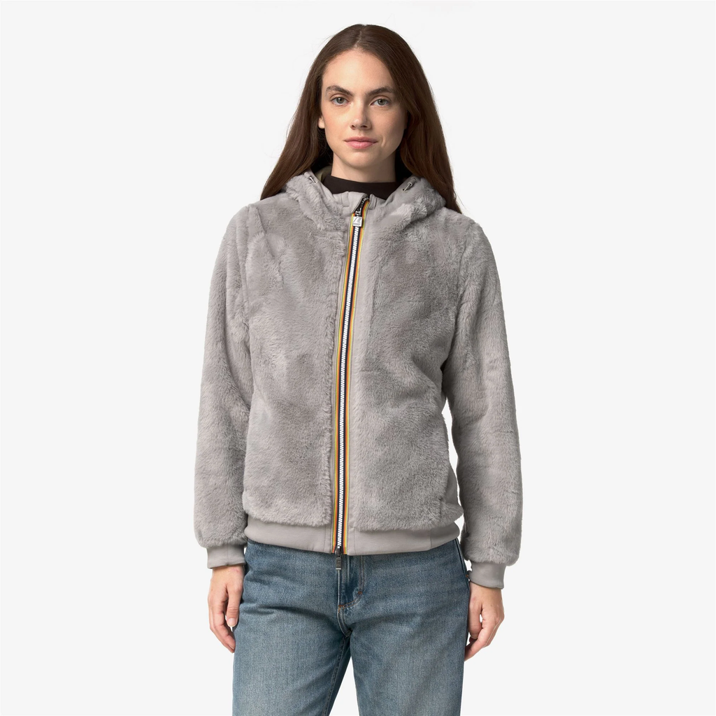 K-WAY - VESTE "DEVA LIGHT SPACER FUR DOUBLE" KAKI