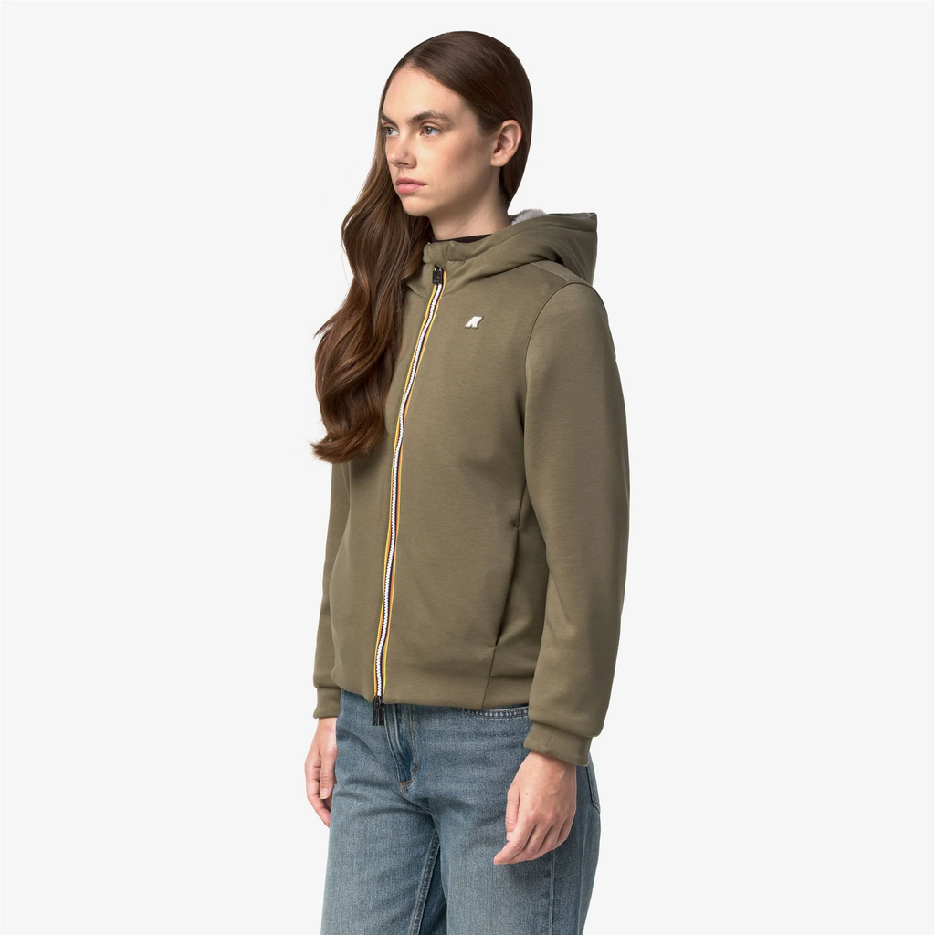 K-WAY - VESTE "DEVA LIGHT SPACER FUR DOUBLE" KAKI