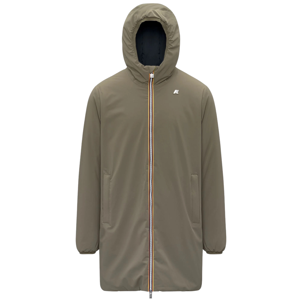 K-WAY - VESTE "JACOB ST WARM DOUBLE" KAKI ET BLEUE