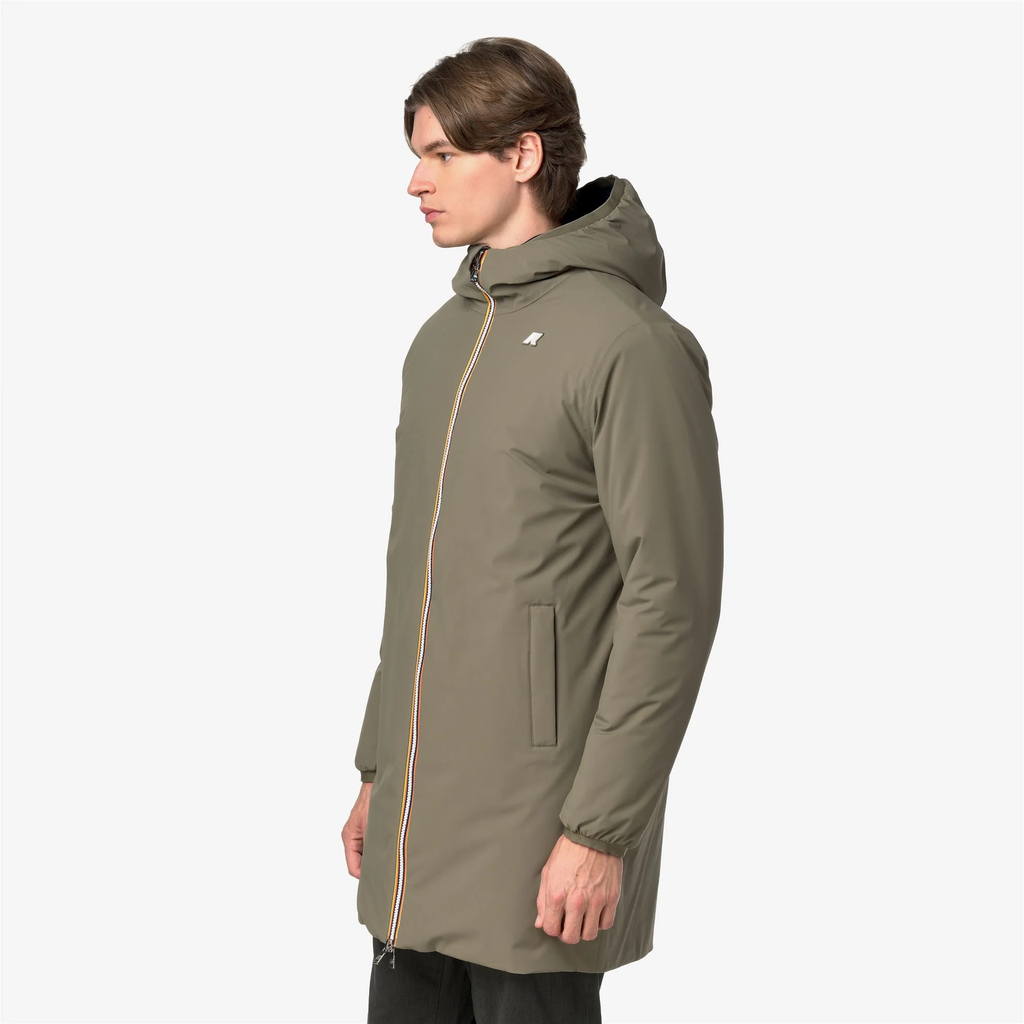 K-WAY - VESTE "JACOB ST WARM DOUBLE" KAKI ET BLEUE