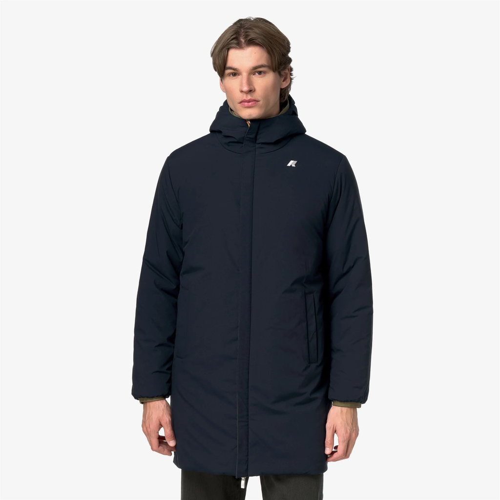 K-WAY - VESTE "JACOB ST WARM DOUBLE" KAKI ET BLEUE