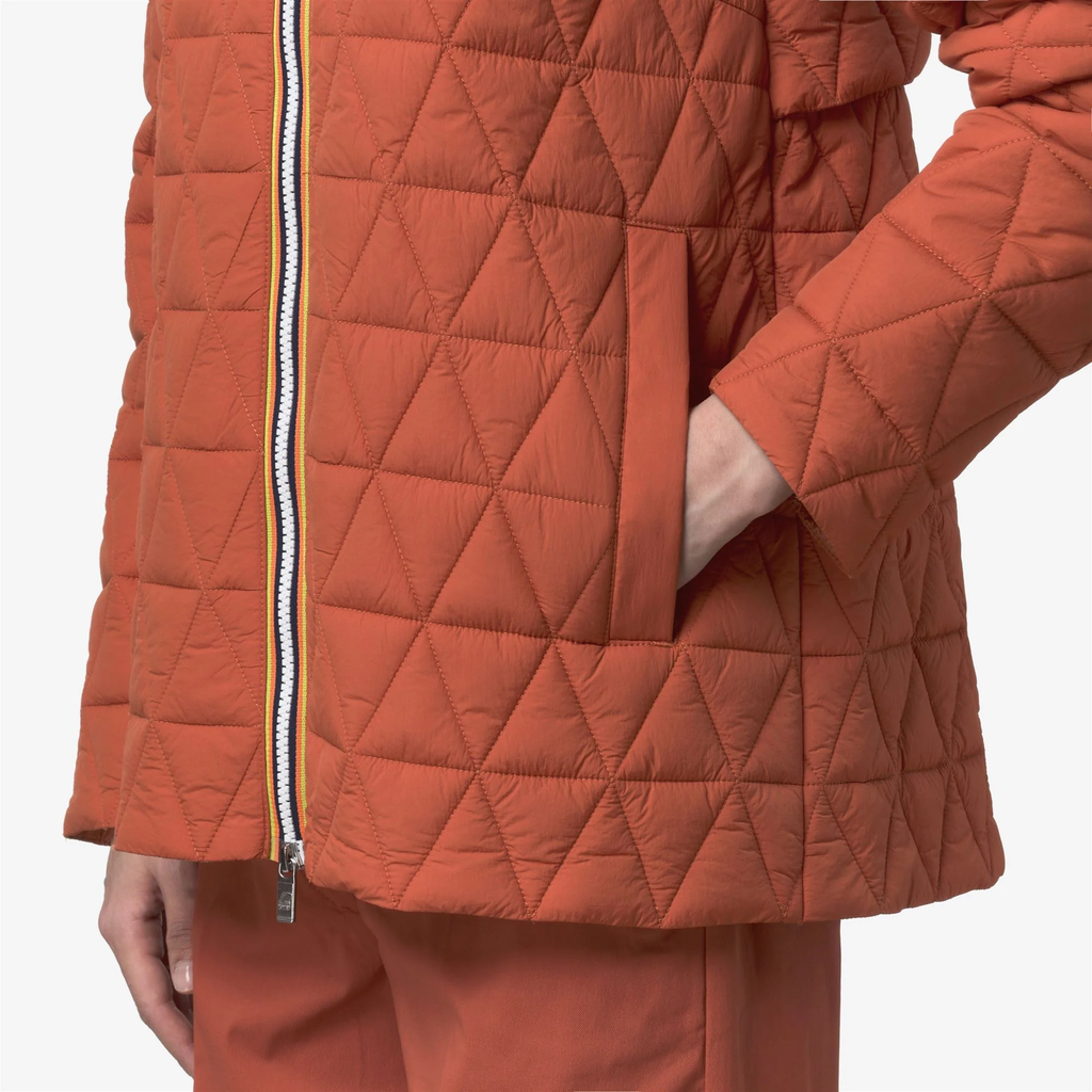 K-WAY - VESTE "MADLAINE DIAMOND QUILTED WARM" ORANGE