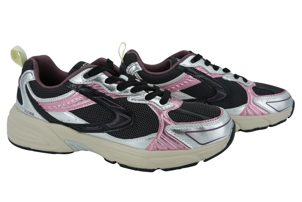 BOAX - BASKETS "SCORE" ROSES ET MARRONS MÉTALLIQUES