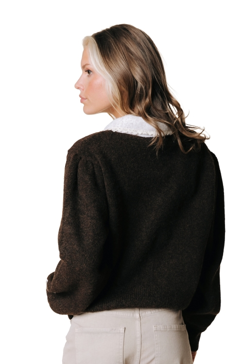 COLOURFUL REBEL - PULLOVER "HAILEY" MARRON