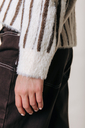 COLOURFUL REBEL - PULLOVER "BOBBI" BEIGE LIGNÉ BRUN