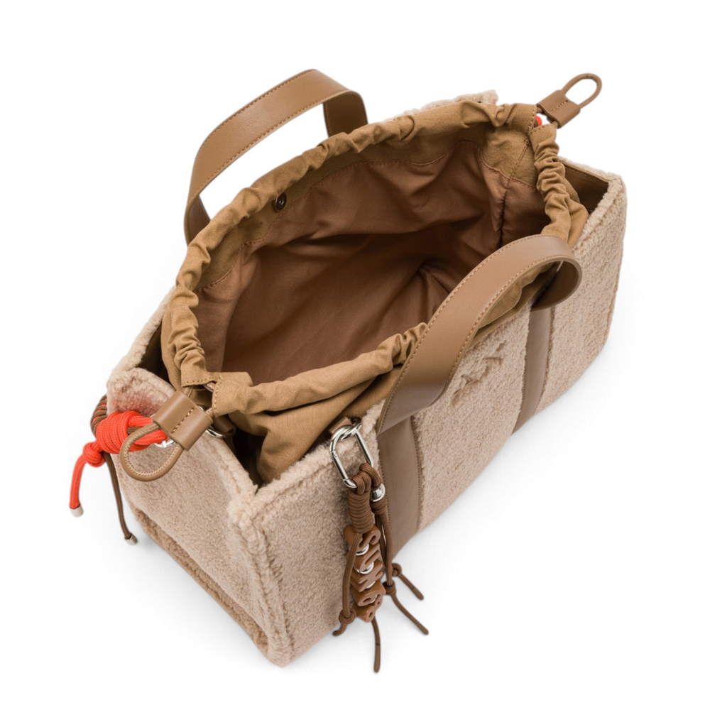 SUN68 - SAC CABAS BANDOULIÈRE TEDDY BEIGE