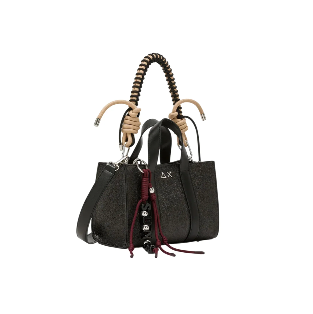 SUN68 - SAC MINI EN COTON NOIR PAILLETÉ