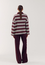 HARPER AND YVE - SWEAT "POLLIE" LIGNÉ BLEU ET BORDEAUX