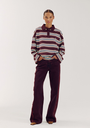 HARPER AND YVE - SWEAT "POLLIE" LIGNÉ BLEU ET BORDEAUX