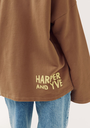 HARPER AND YVE - SWEAT "POLLIE" BRUN ET JAUNE