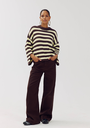 HARPER AND YVE - PULLOVER "ALICE" JAUNE ET BRUN