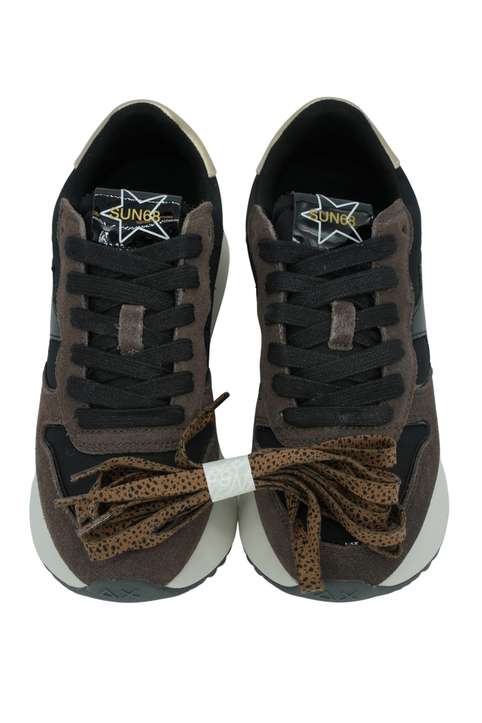 SUN68 - BASKETS "BIG STARGIRL MIX" NOIRES ET MARRONS