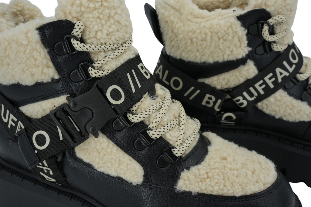 BUFFALO - BASKETS "ASPEN MID WARM" NOIRES ET BEIGES