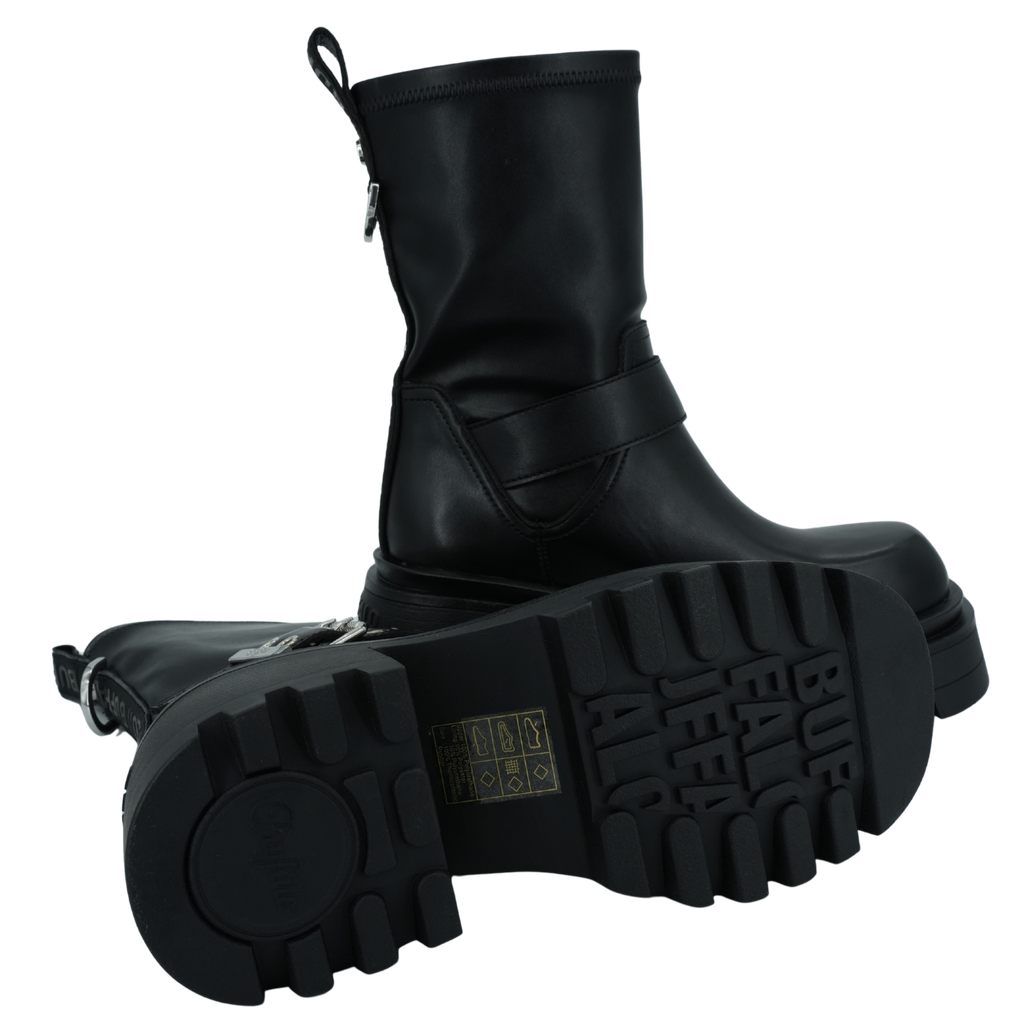 BUFFALO - BOOTS "LIV SOCK" NOIRES