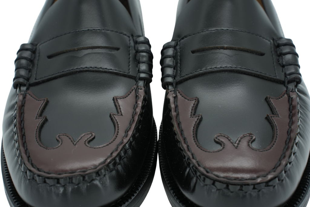 SEBAGO - MOCASSINS "DAN SCARABEO" NOIRS ET BORDEAUX