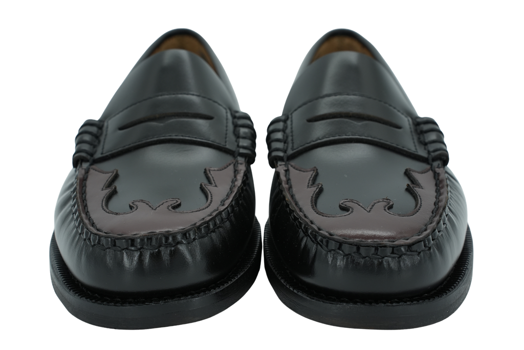 SEBAGO - MOCASSINS "DAN SCARABEO" NOIRS ET BORDEAUX